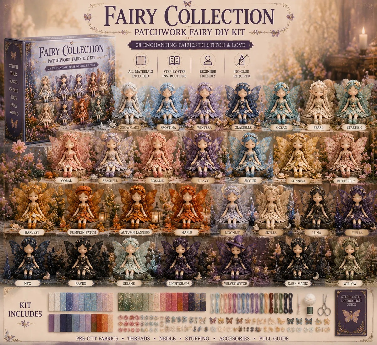 🌸Fairy Patchwork DIY Collection ✨