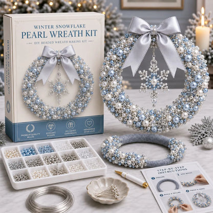 DIY Pearl Art - Christmas Wreath