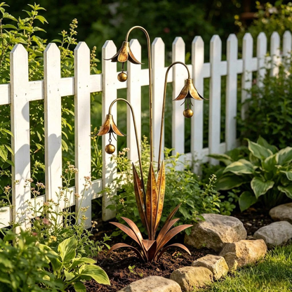 Blue Bellflower Garden Stakes – A Charming Melody for Your Outdoor Space