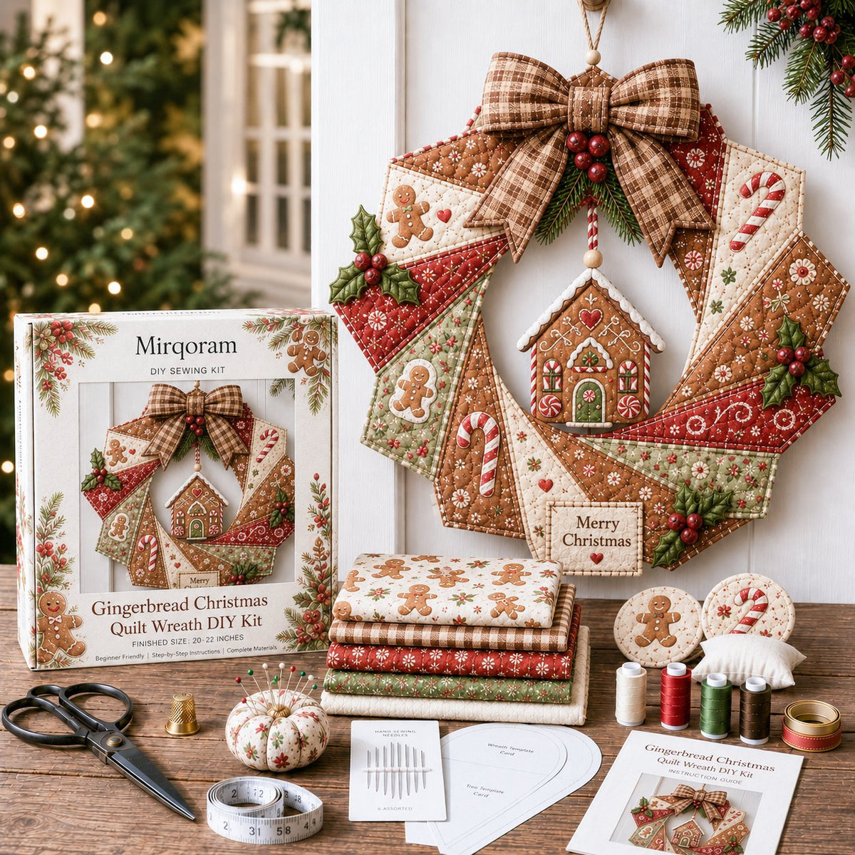 🎄Christmas Fabric Wreath DIY Kit – A Keepsake You’ll Hang with Pride Year After Year