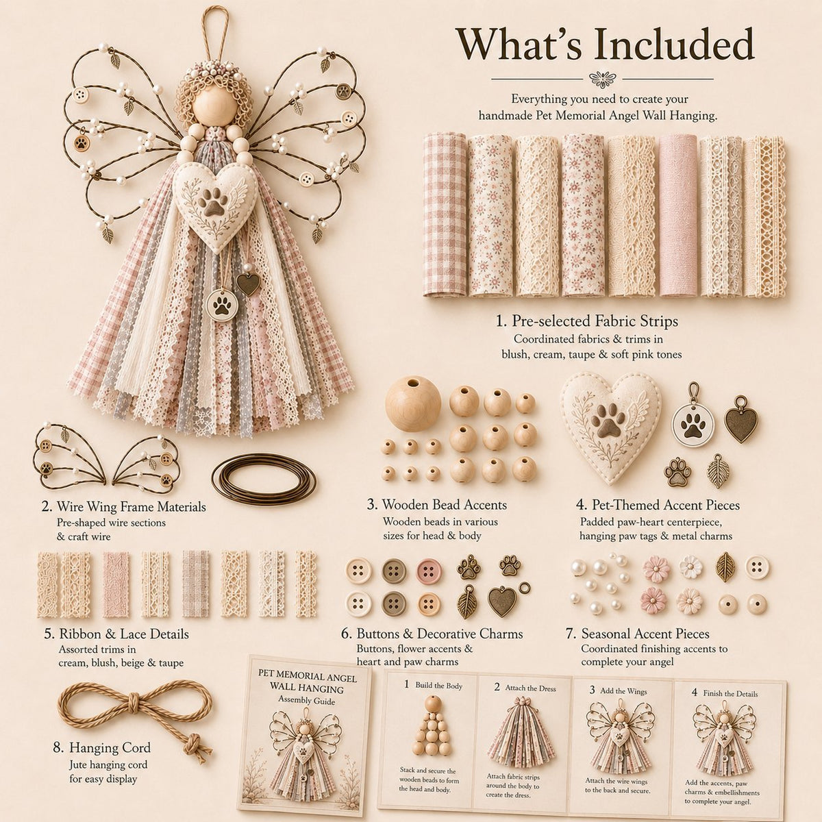 👼Angel Fabric Hanging DIY Kit🧵