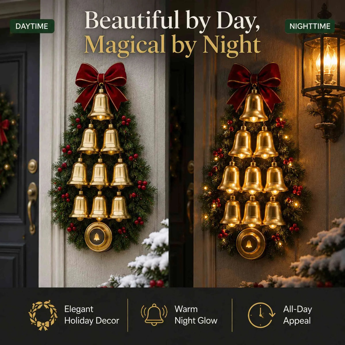 🔔 Christmas Bell Cascade Doorbell