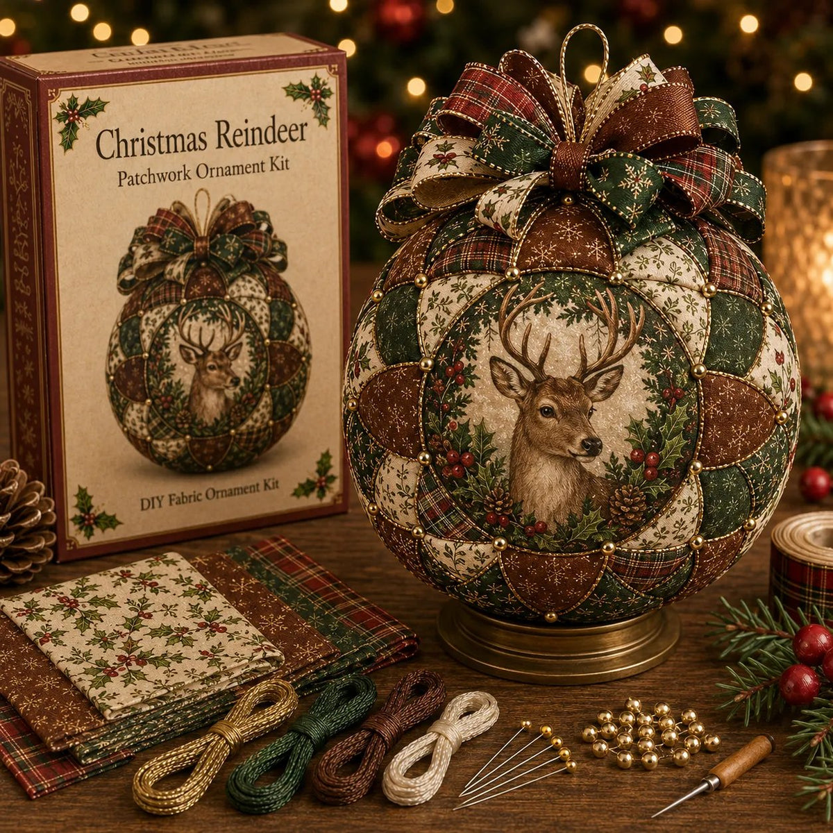 🎅Christmas Classics Patchwork Ornament DIY Kit