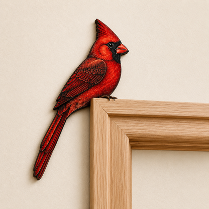 ❤️🐦Wooden Cardinal Door Topper