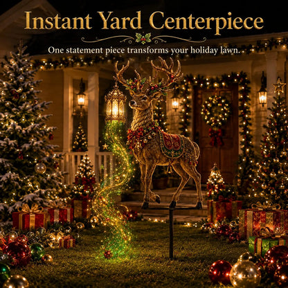 🎄🔥Light-Up Reindeer Lawn Stake, Festive Outdoor Christmas Decor