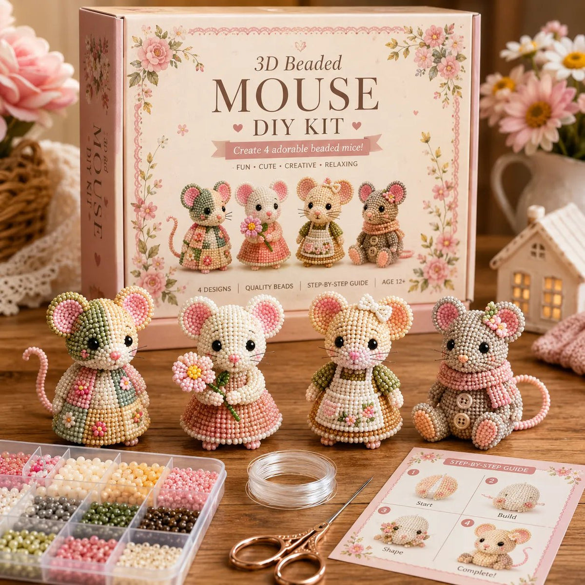 🔥LAST DAY 50% OFF 🧵✨ Build Your Own Beaded Mini World | Creative 3D DIY Kit