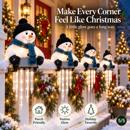 ⛄WinterGlow Snowman Icicle Light Decor