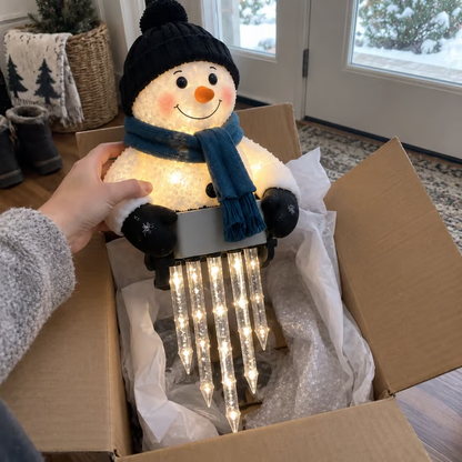 ⛄WinterGlow Snowman Icicle Light Decor