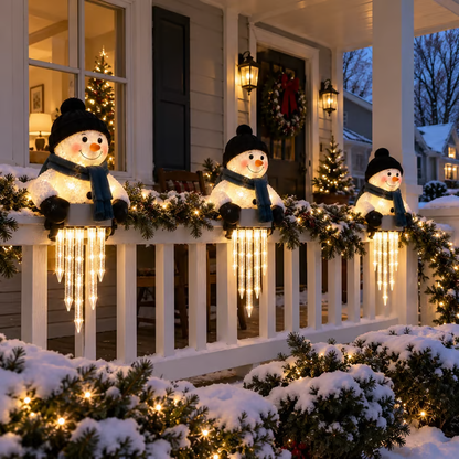 ⛄WinterGlow Snowman Icicle Light Decor