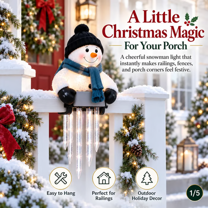 ⛄WinterGlow Snowman Icicle Light Decor