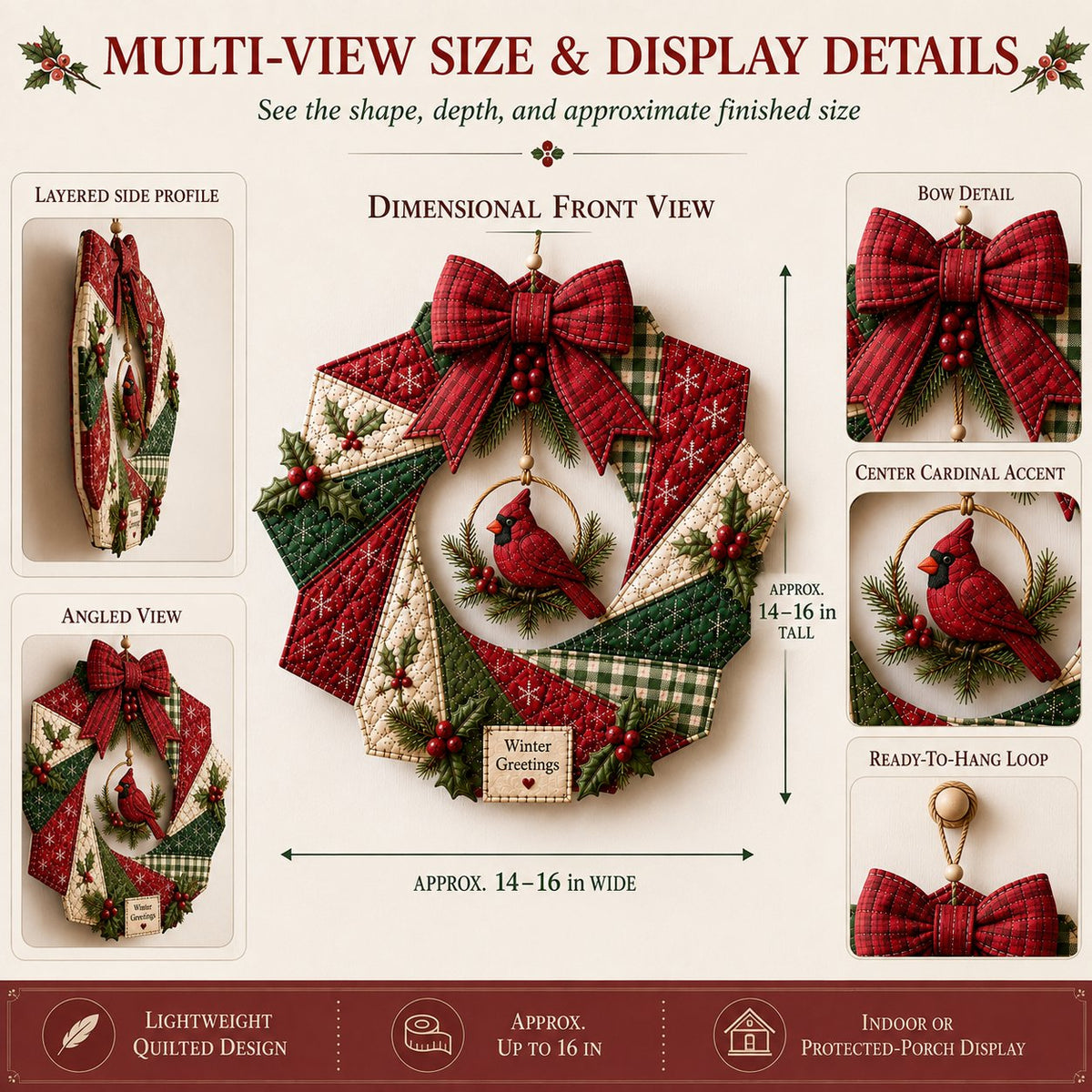 🎄Christmas Fabric Wreath DIY Kit – A Keepsake You’ll Hang with Pride Year After Year