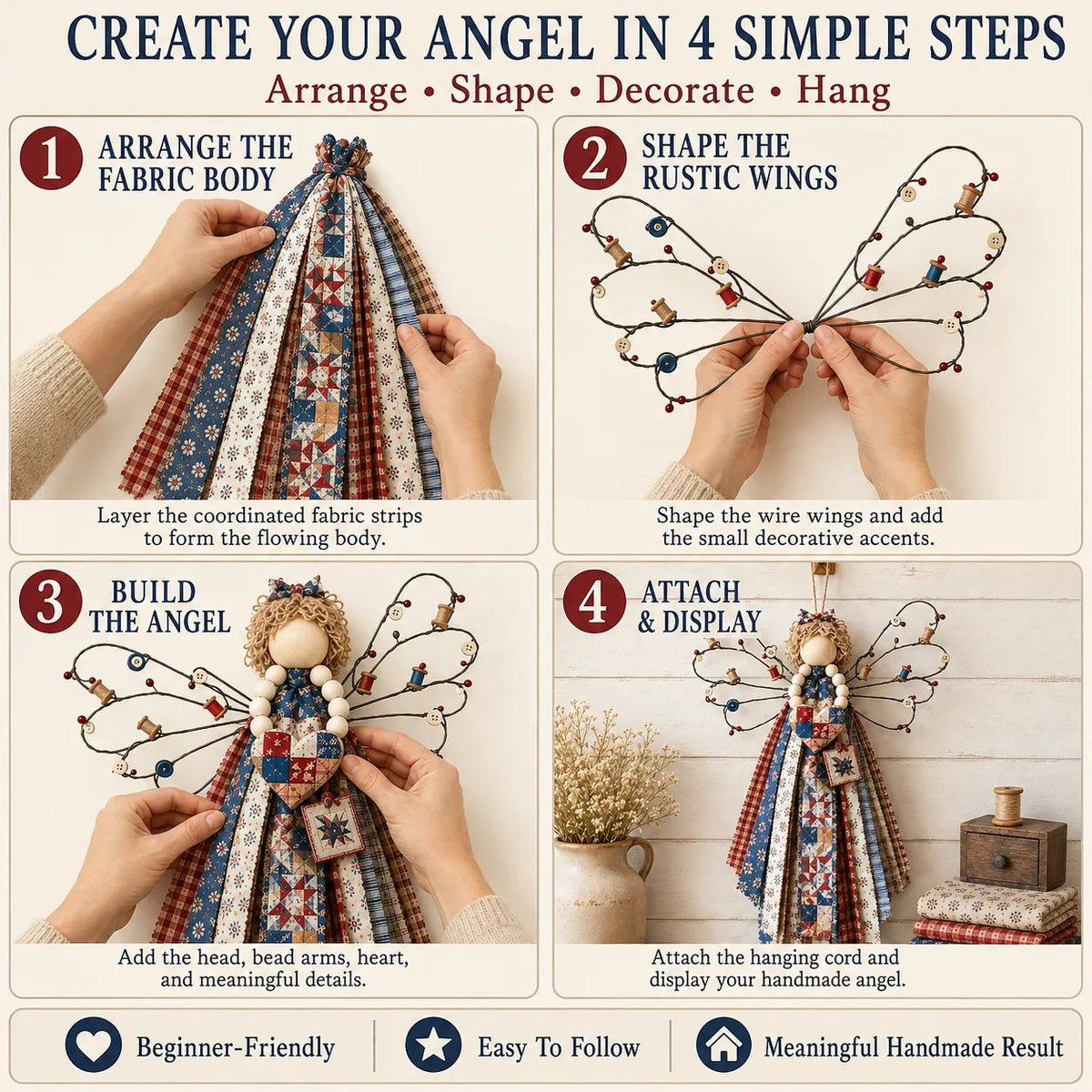 👼Angel Fabric Hanging DIY Kit🧵