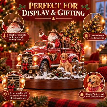 🎅🤠American Christmas StoryTM – Santa’s Last Delivery Lighted Western Christmas Keepsake