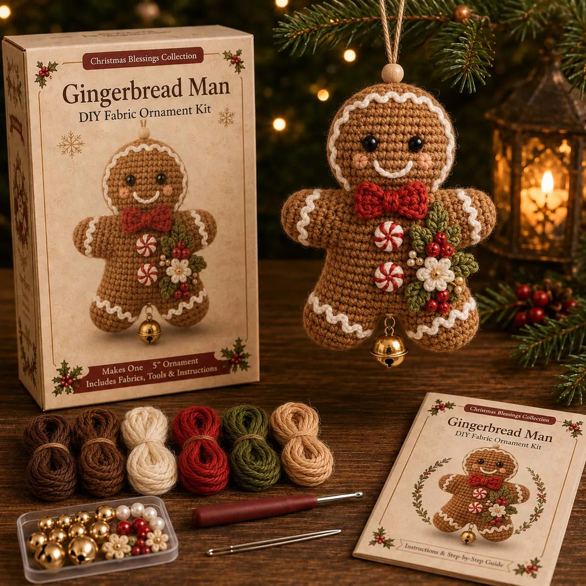 🎄Christmas Character Fabric Ornament DIY Kit