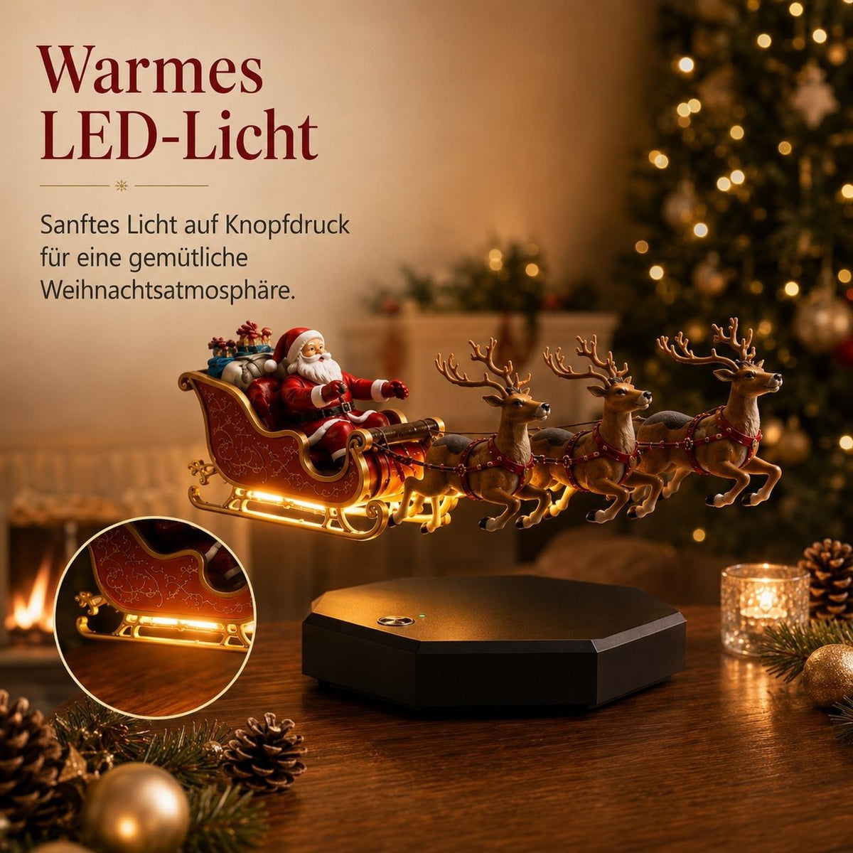 🎅 Santa’s Flying Sleigh—Magnetic Levitation Christmas Display(FREE SHIPPING)