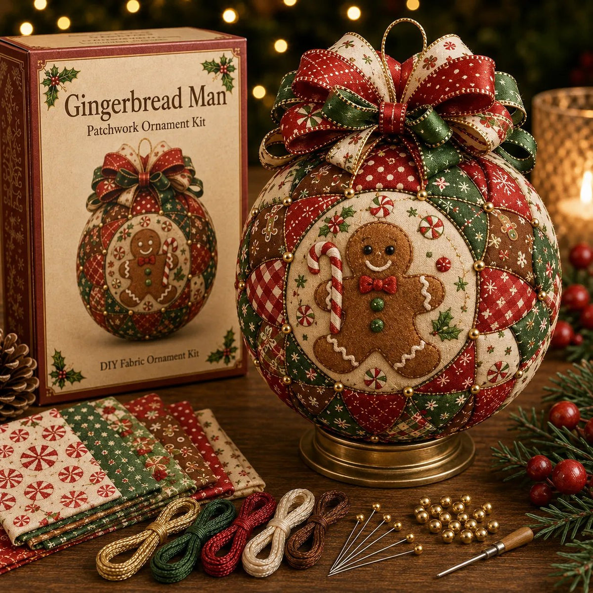 🎅Christmas Classics Patchwork Ornament DIY Kit