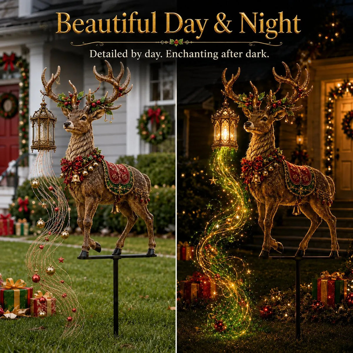 🎄🔥Light-Up Reindeer Lawn Stake, Festive Outdoor Christmas Decor
