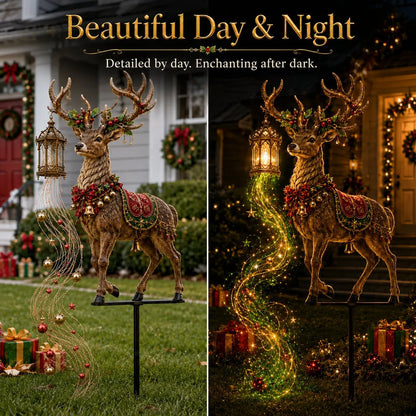 🎄🔥Light-Up Reindeer Lawn Stake, Festive Outdoor Christmas Decor