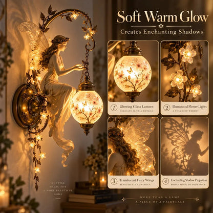 Enchanted Fairy Blossom Lantern Wall Light