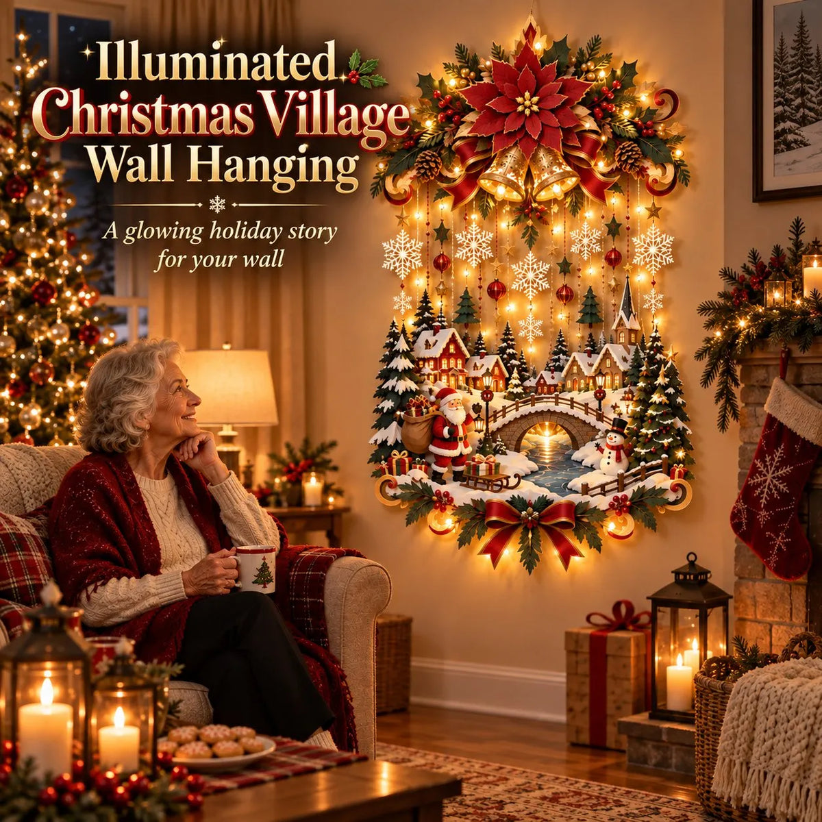 Christmas Village Wall Hanging
