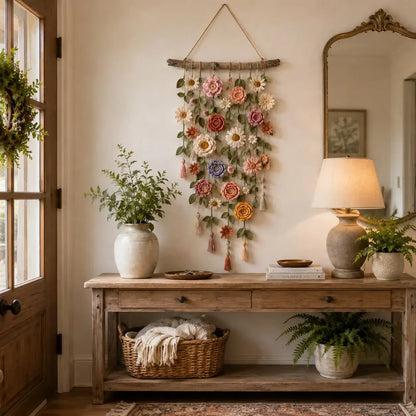 🌸HandMade Boho Crochet Flower Wall Hanging Decor(Create Your Flower Wall & Save)