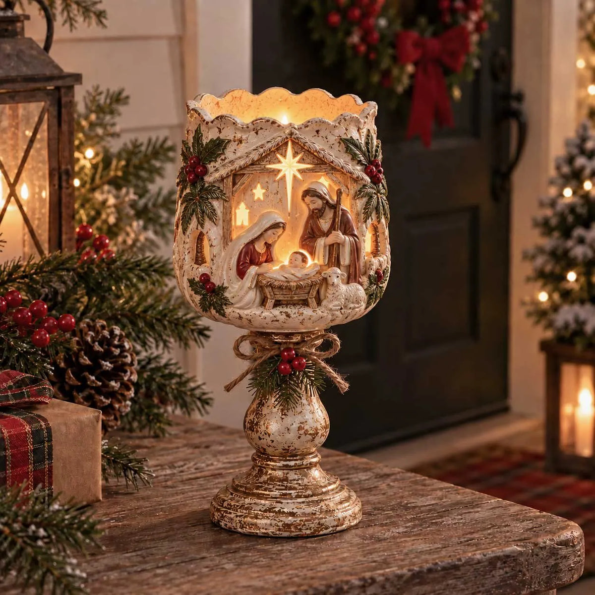 🎄Christmas Heirloom Glow Candle Holder