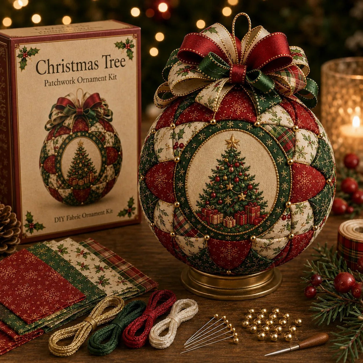 🎅Christmas Classics Patchwork Ornament DIY Kit