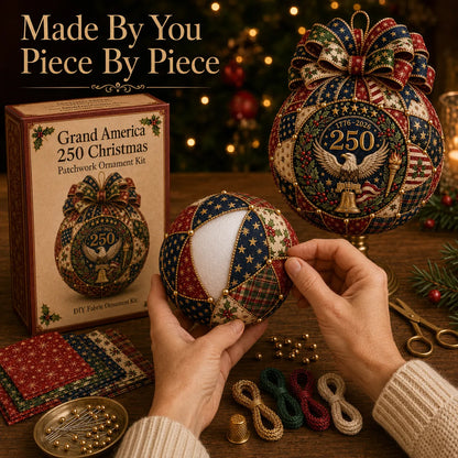 ❤️🎄 USA 250th Anniversary Christmas Patchwork Ornament DIY Kit