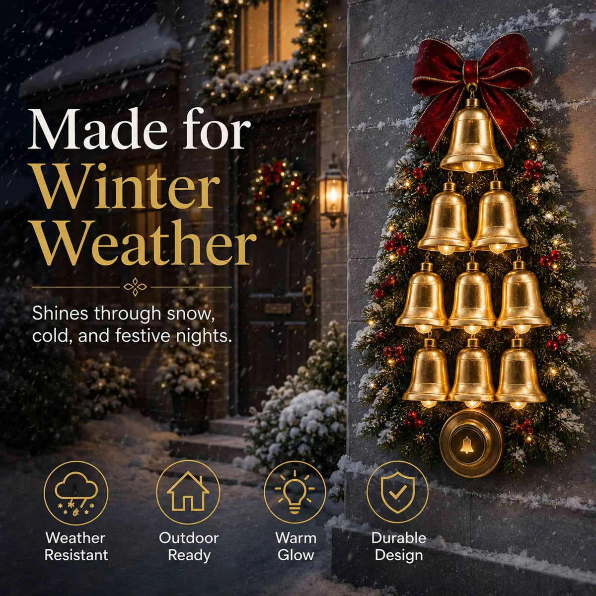 🔔 Christmas Bell Cascade Doorbell