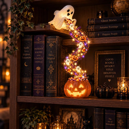 ✨ Halloween Magic Cascade Shelf Light CollectionTM – Enchanted Bookcase Decor