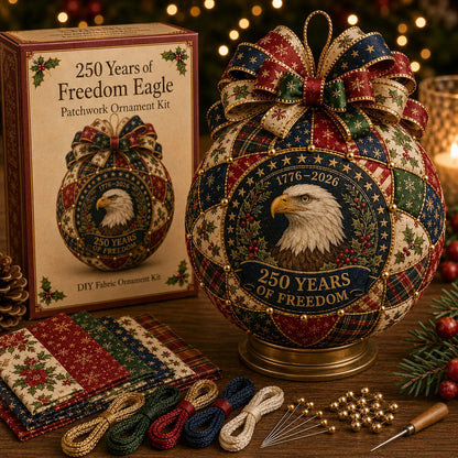 ❤️🎄 USA 250th Anniversary Christmas Patchwork Ornament DIY Kit