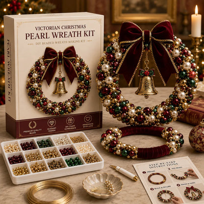 DIY Pearl Art - Christmas Wreath