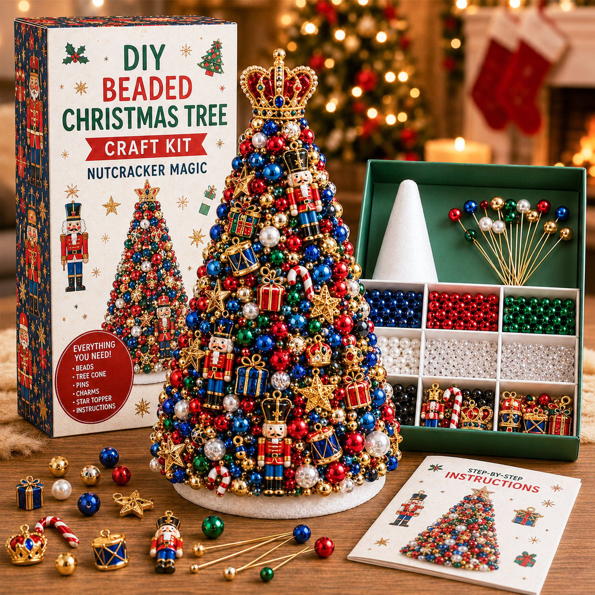🎁🎄DIY Beaded Christmas Tree Craft Kit