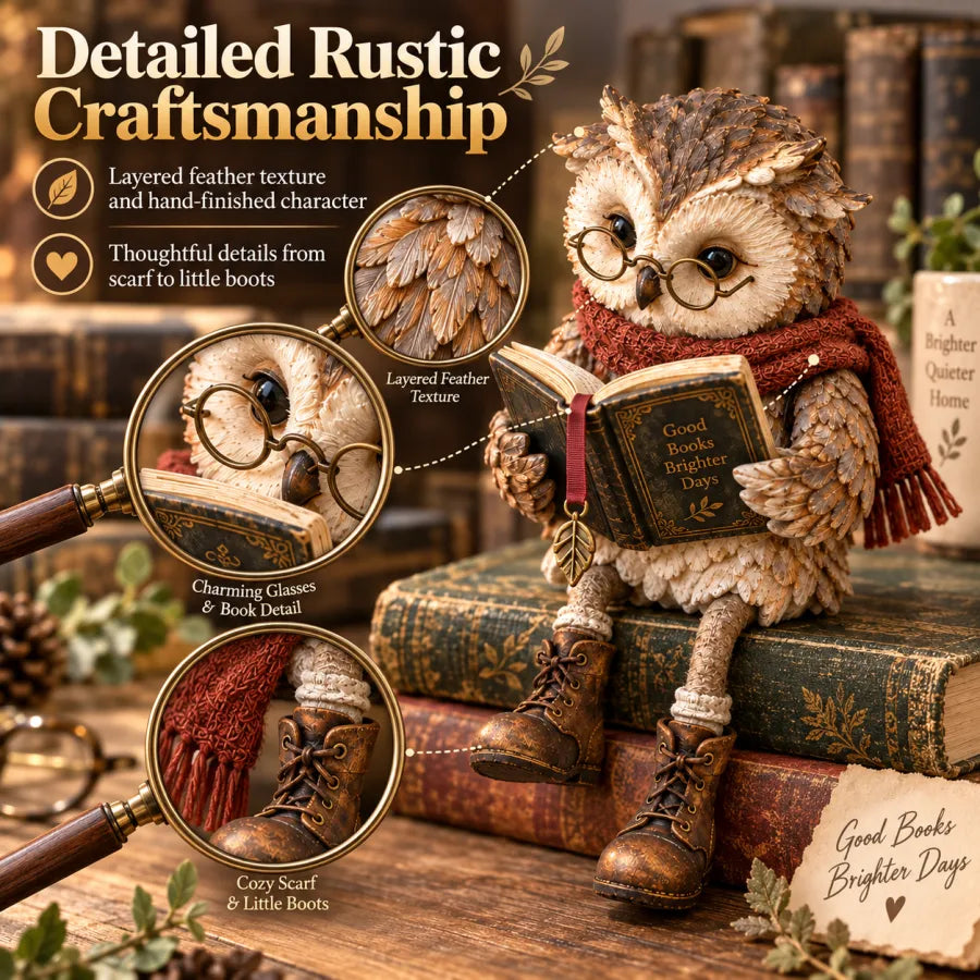 📚Reading Owl Figurine