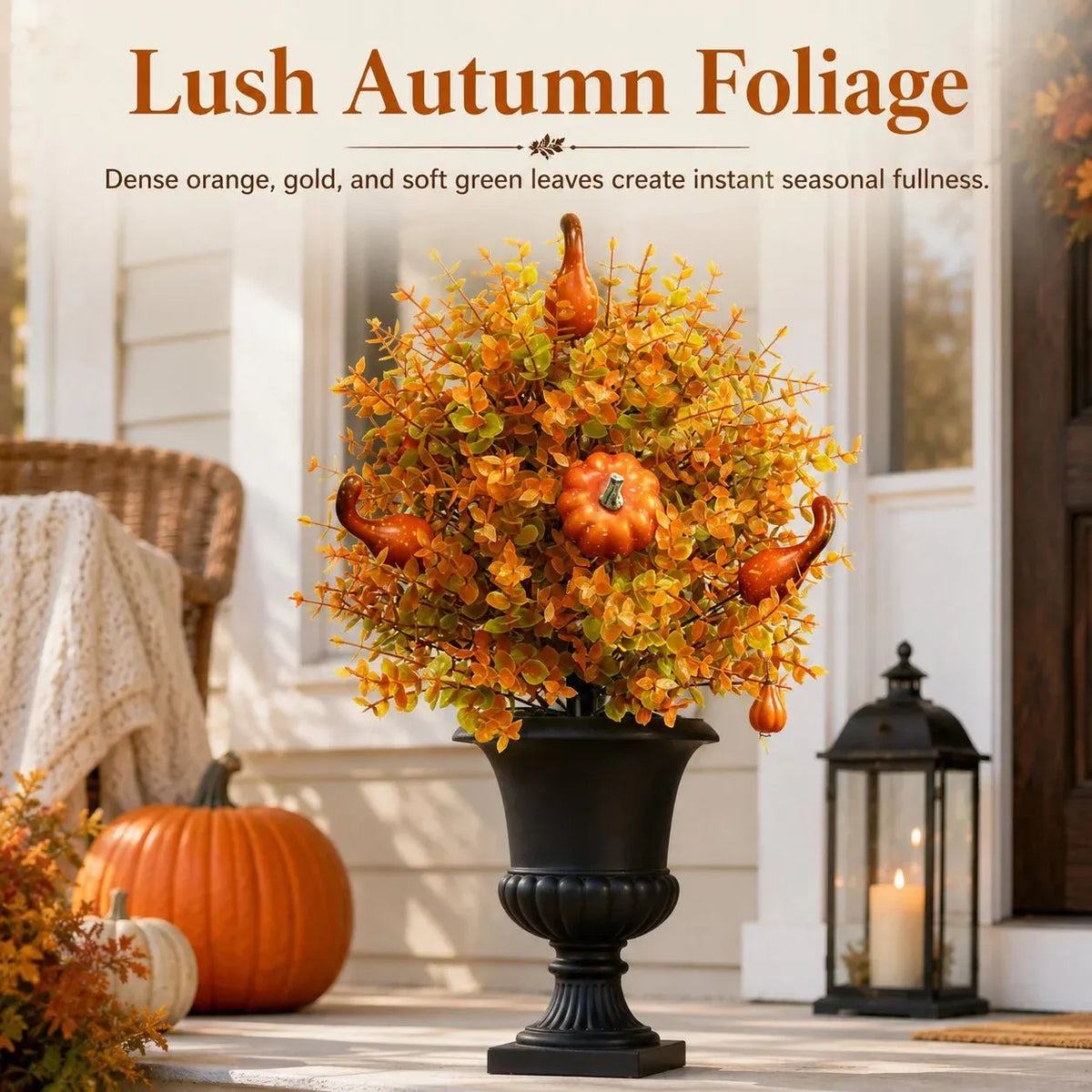 Artificial Fall Pumpkin Tree Stakes