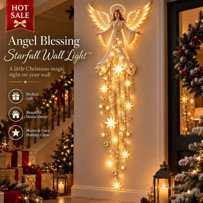 ✨Angel Blessing Starfall Wall Light – Heavenly Christmas Wall Decor