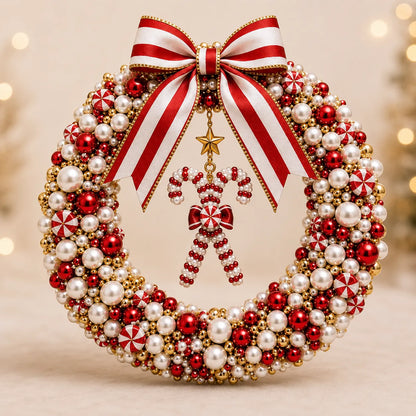 DIY Pearl Art - Christmas Wreath