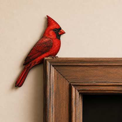 ❤️🐦Wooden Cardinal Door Topper