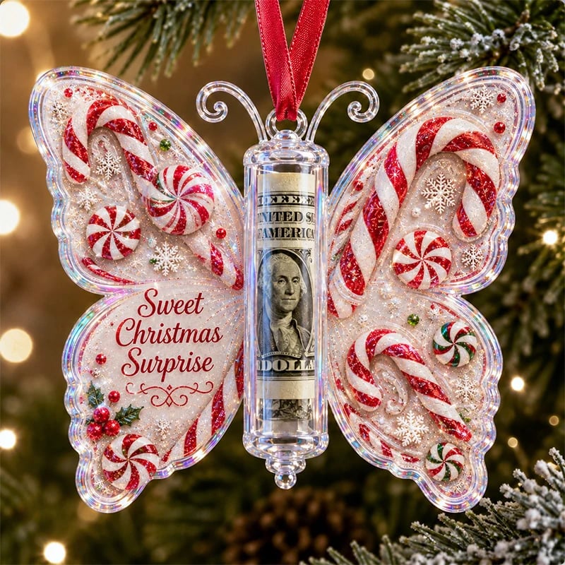 🔥LAST DAY 49% OFF🎄Christmas Cash Gift Butterfly Ornament🦋 – Holiday Money Holder Keepsake💵✨