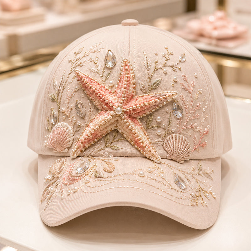 🌊 3D Ocean Creatures Embroidery Cap