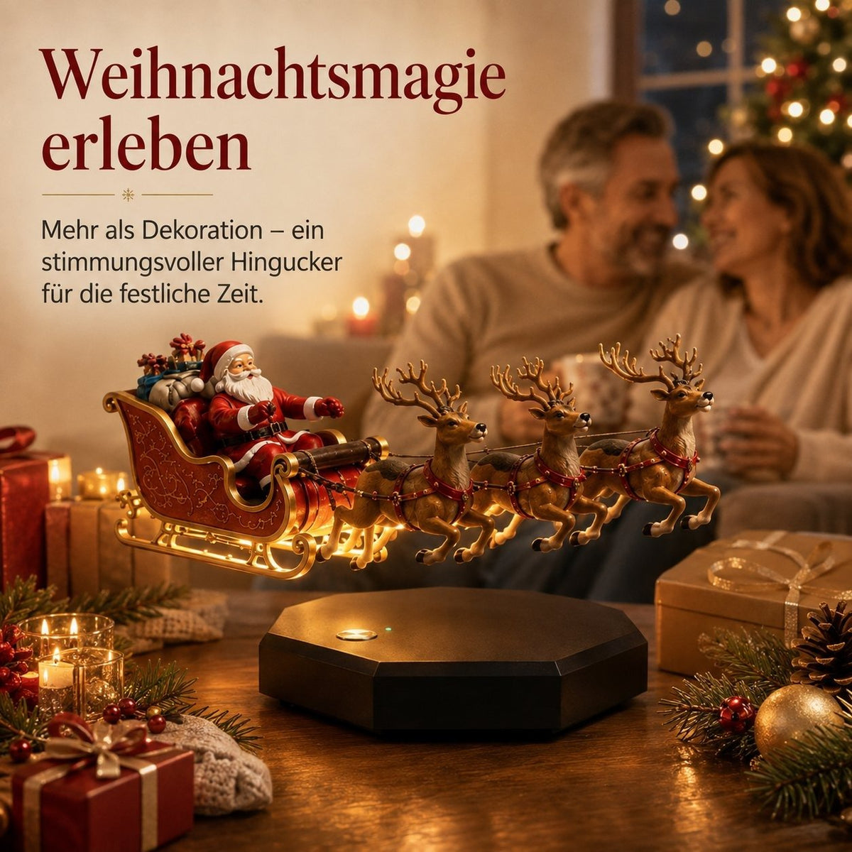 🎅 Santa’s Flying Sleigh—Magnetic Levitation Christmas Display(FREE SHIPPING)
