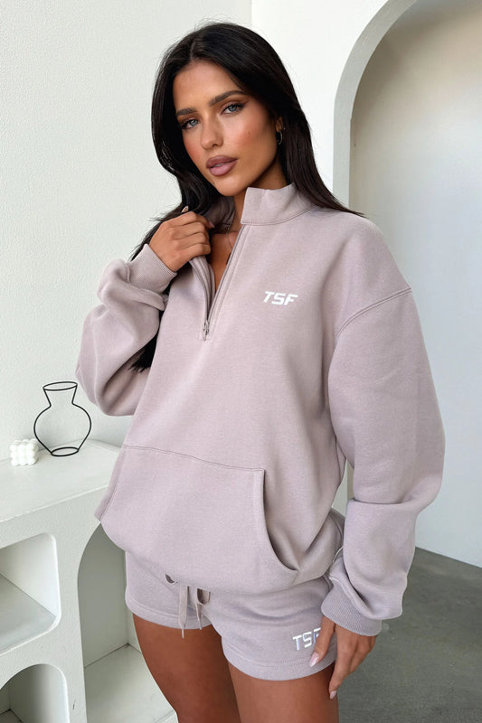 Kaztek Half Zip Sweater - Mocha