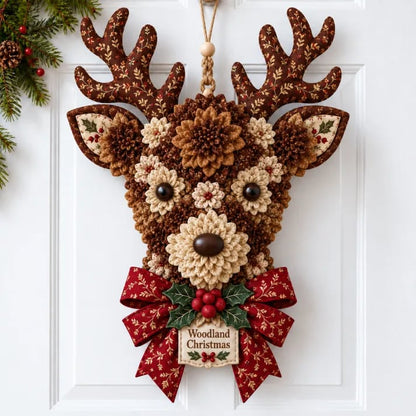 🎄✨Christmas Fabric Flower Door Hanging DIY Kit