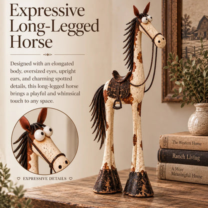 🤠🐴Whimsical Western Cowboy & Horse Figurine Duo