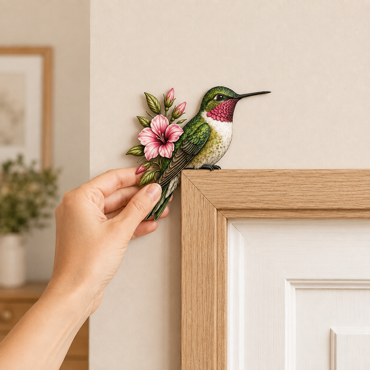 ❤️🐦Wooden Cardinal Door Topper