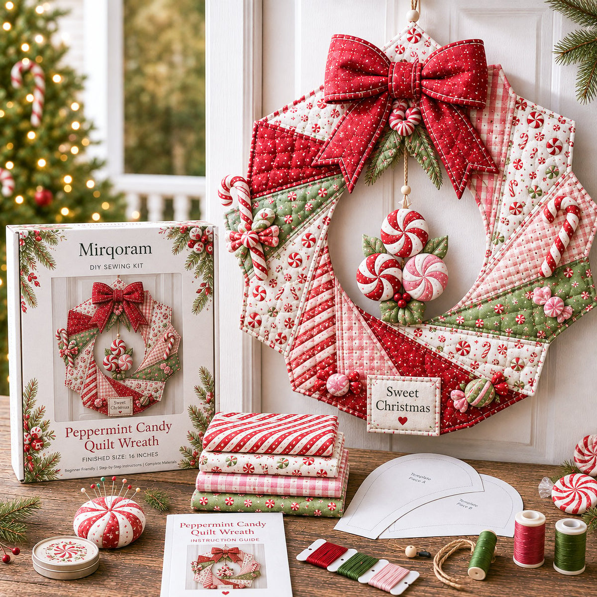 🎄Christmas Fabric Wreath DIY Kit – A Keepsake You’ll Hang with Pride Year After Year