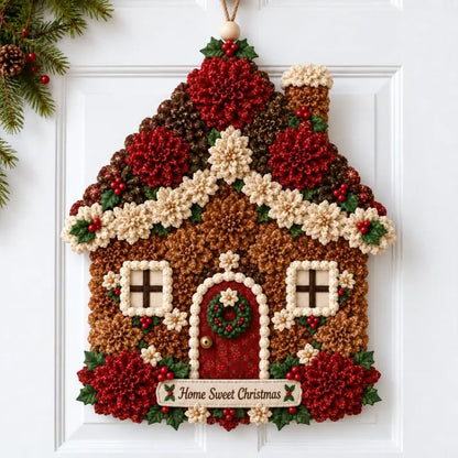 🎄✨Christmas Fabric Flower Door Hanging DIY Kit