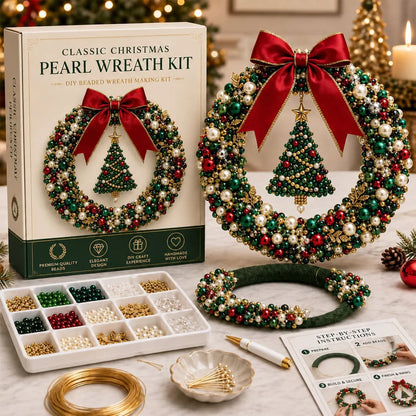 DIY Pearl Art - Christmas Wreath
