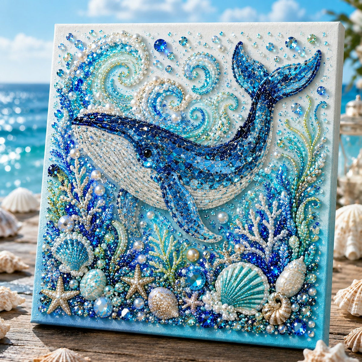 🌊✨ Ocean Theme Pearl Art DIY Kit – Relaxing DIY Craft to Create Stunning Coastal Artwork (📦Buy 2 Free Shipping)