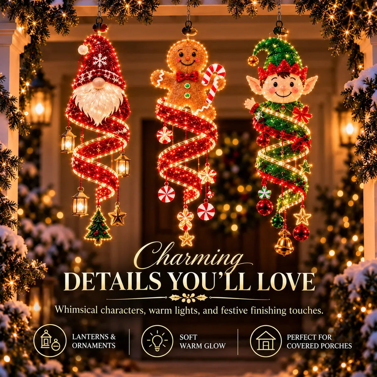 🎄Christmas Magic Spiral™ Hanging LED Light Collection